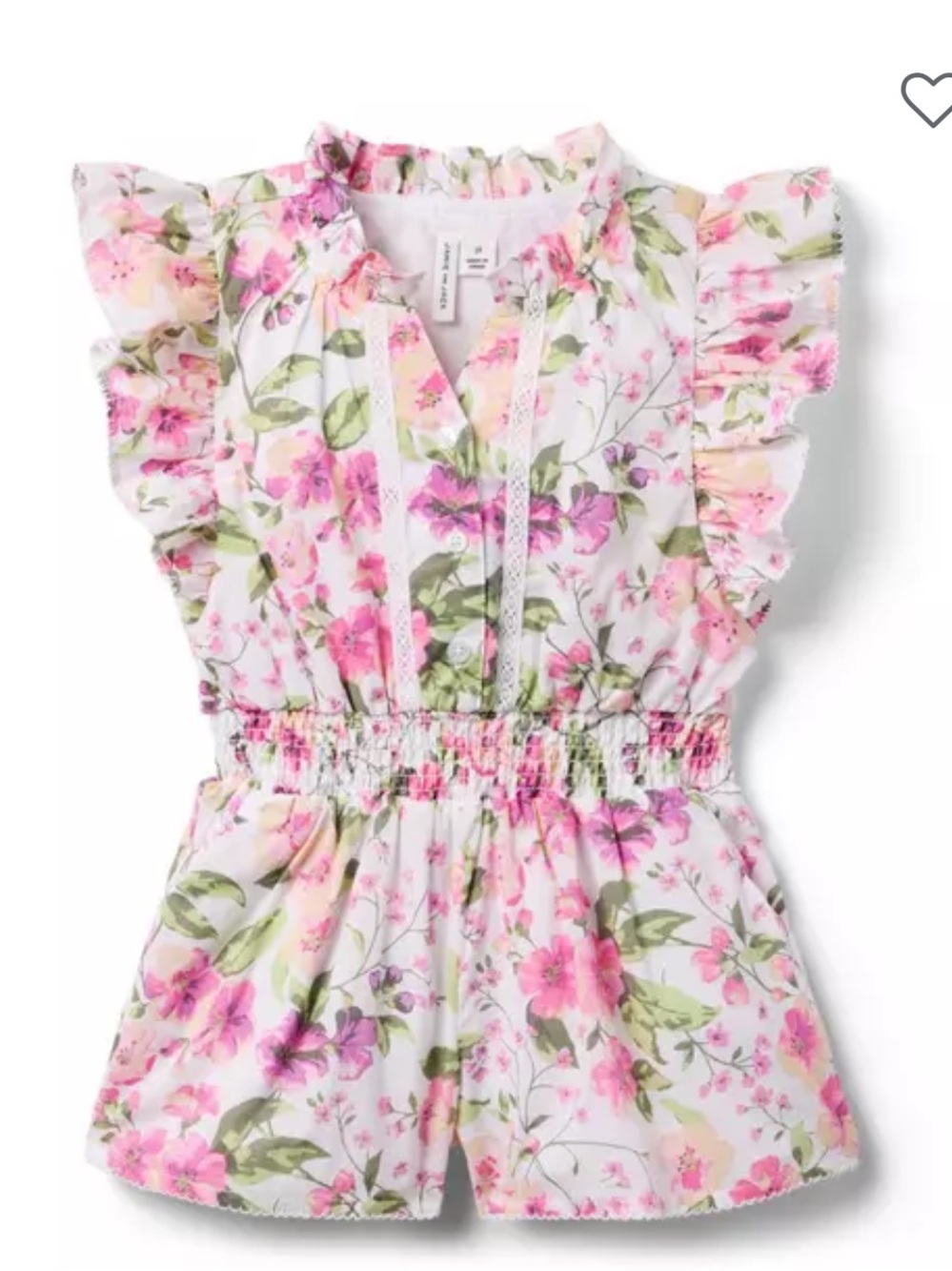 Janie and Jack Toddler Girls Garden Getaway Romper Garden Floral Pink 3T Spring